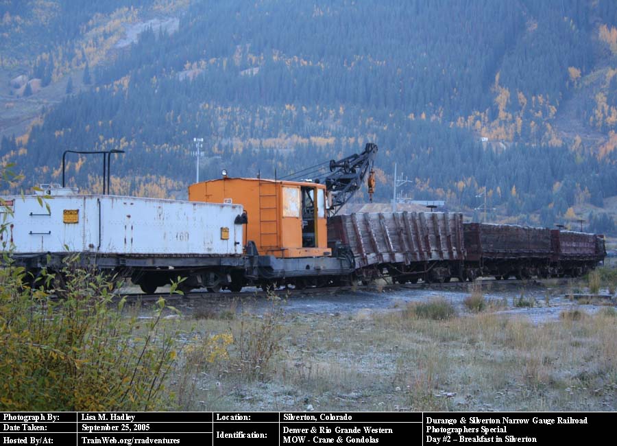 Durango & Silverton - MOW - Crane & Gondolas