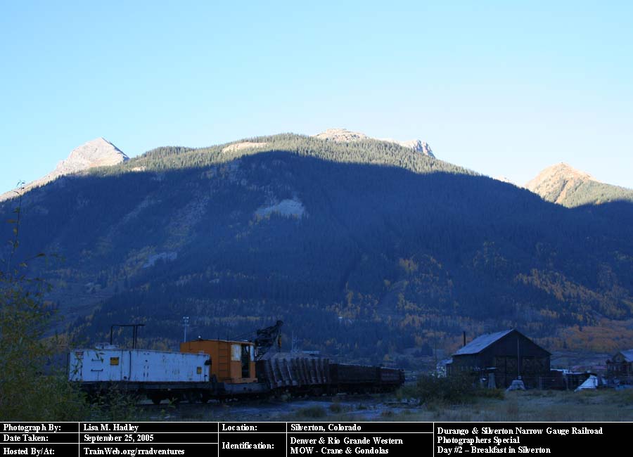 Durango & Silverton - MOW - Crane & Gondolas