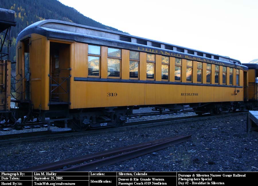 Durango & Silverton - Passenger Coach #319 Needleton