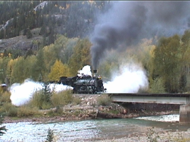 Engine #472 on Deck Girder Bridge