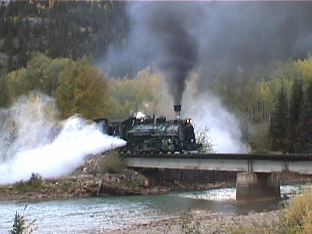 Engine #472 on Deck Girder Bridge