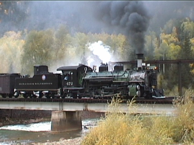 Engine #472 on Deck Girder Bridge