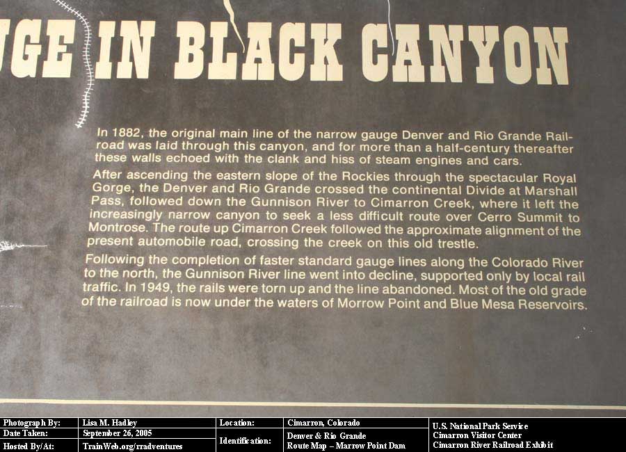 U.S. National Park Service - Cimarron River Railroad Exhibit