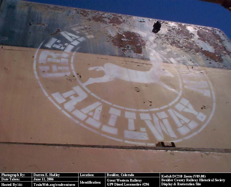 Boulder County Railway - Great Western Locomotive #296