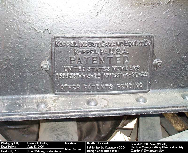 Boulder County Railway - Public Service Company Dump Car #1