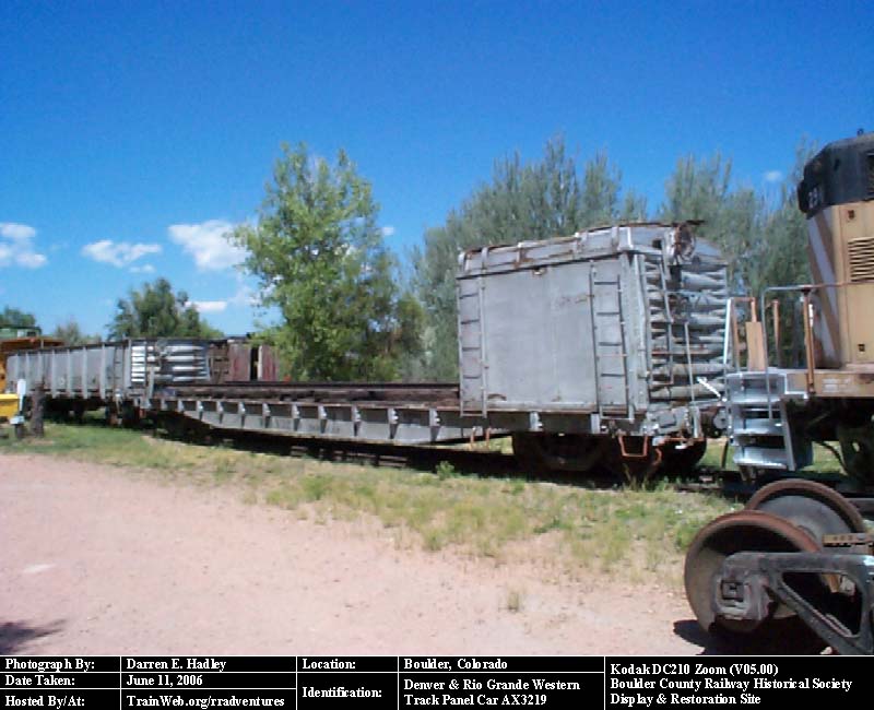 Boulder County Railway - D&RGW Track Panel Car AX3219