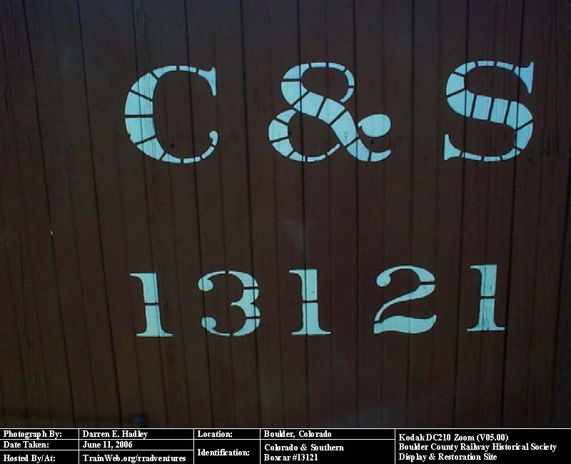 Boulder County Railway - Colorado & Southern Boxcar #13121 (Built 1907)