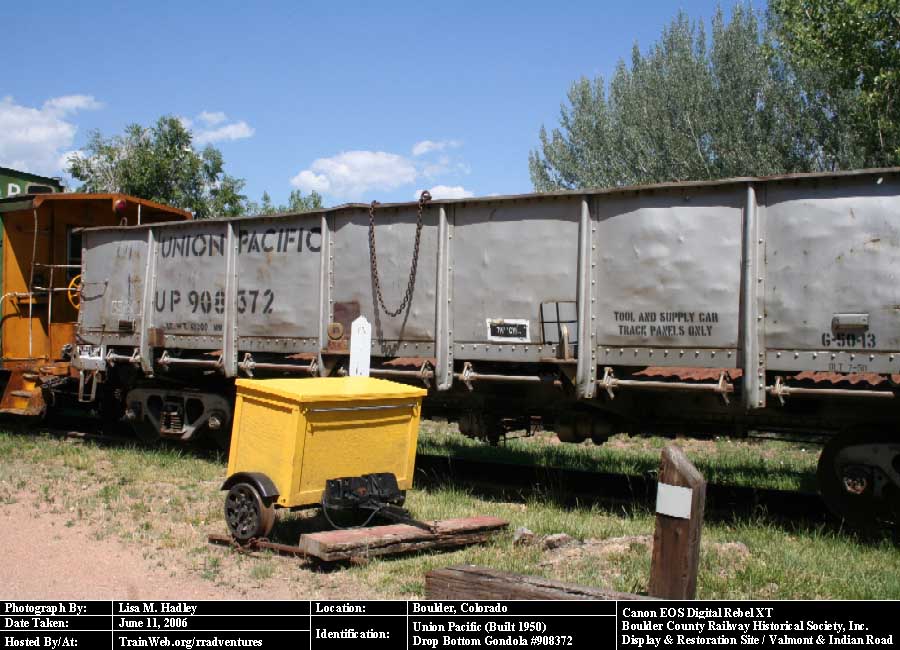 Boulder County Railway - Union Pacific Drop Bottom Gondola #908372