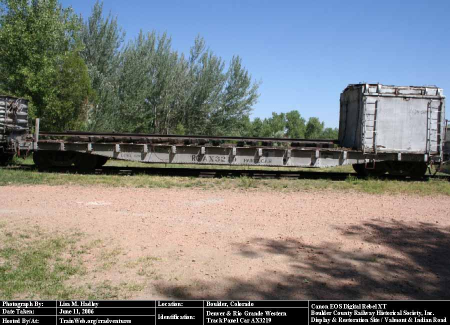 Boulder County Railway - D&RGW Track Panel Car AX3219