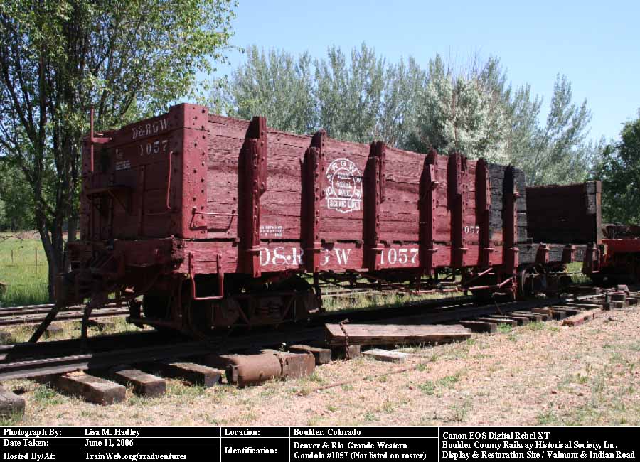 Boulder County Railway - D&RGW Narrow Gauge Gondola #1057