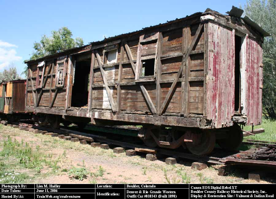 Boulder County Railway - D&RGW Outfit Car #010343