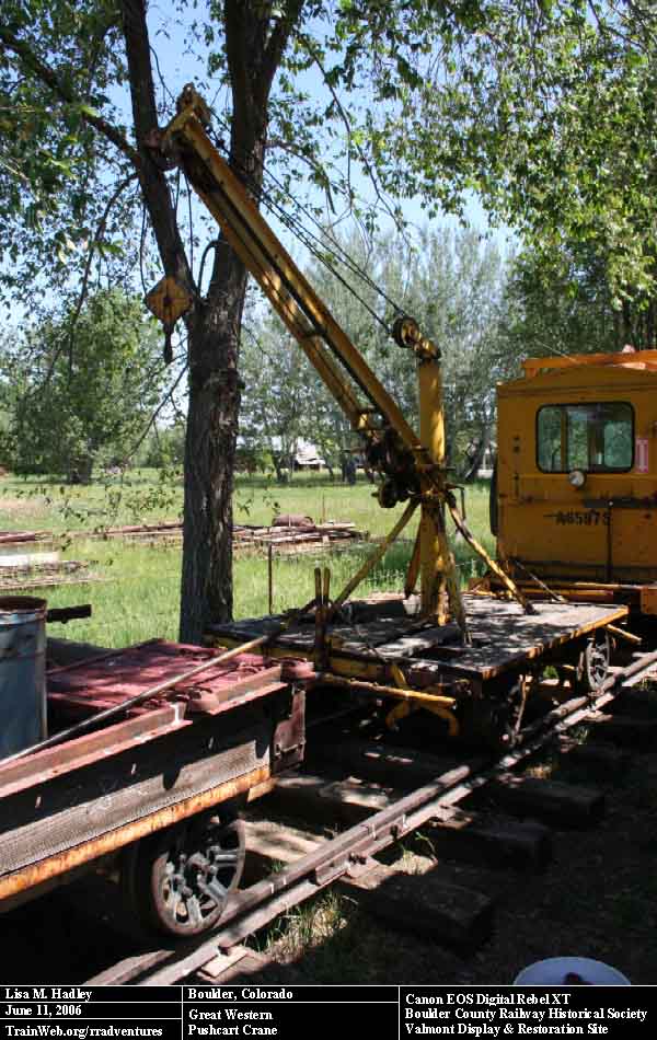 Boulder County Railway - Great Western Pushcart Crane