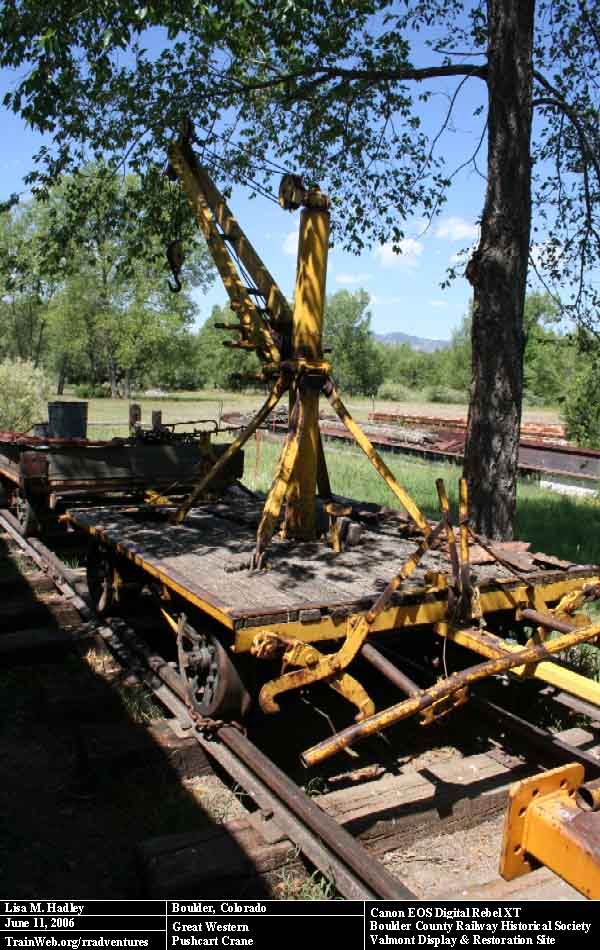 Boulder County Railway - Great Western Pushcart Crane