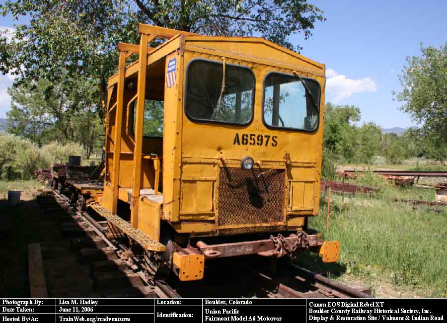 Boulder County Railway - Union Pacific Fairmont Model A6 Motorcar