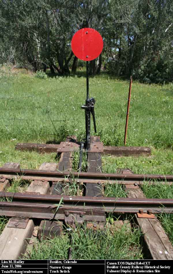 Boulder County Railway - Narrow Gauge Track Switch