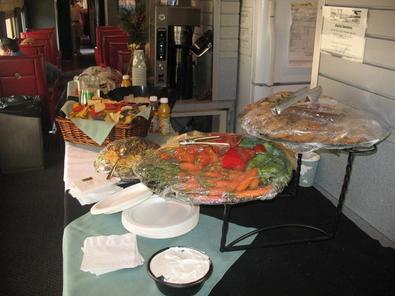 Inside the Ski Train - Food