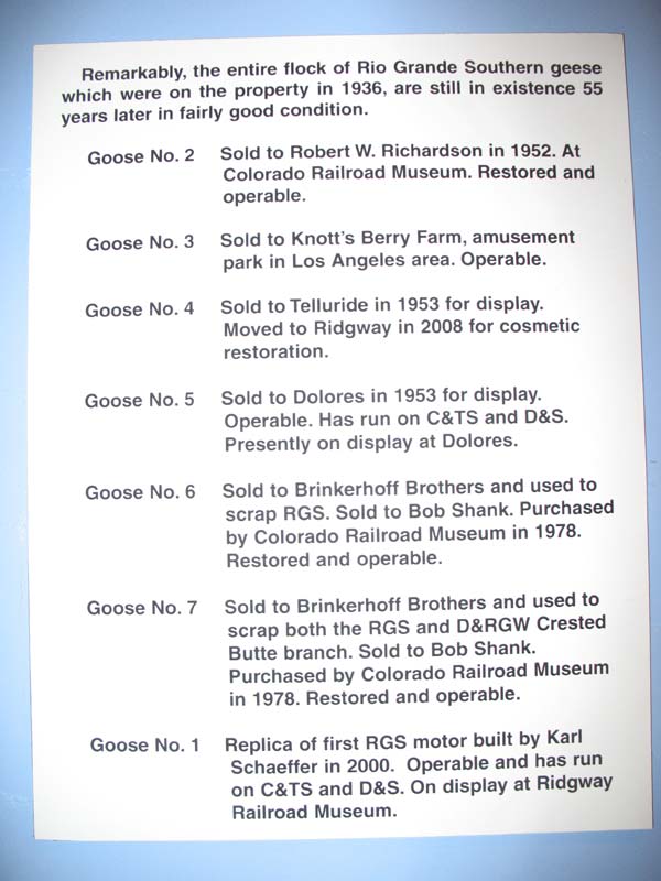 Galloping Goose Roster