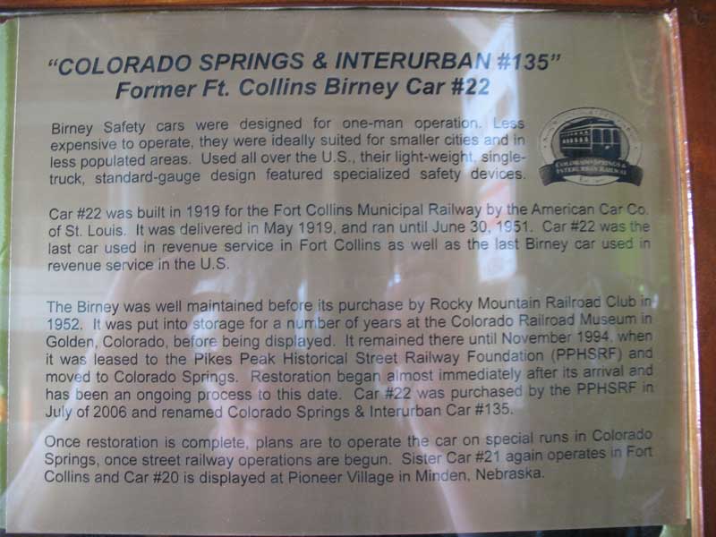 Colorado Springs & Interurban #135