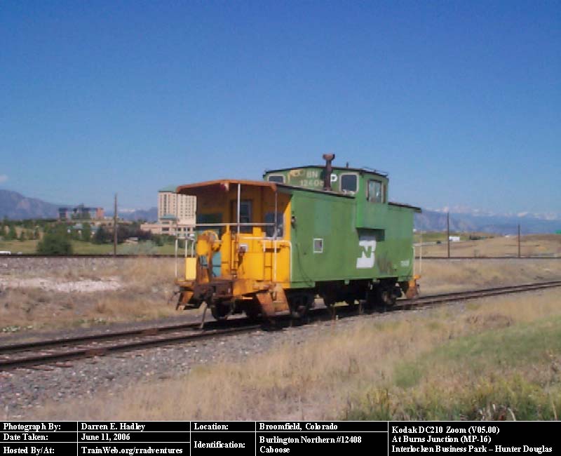 Burlington Northern Caboose #12408