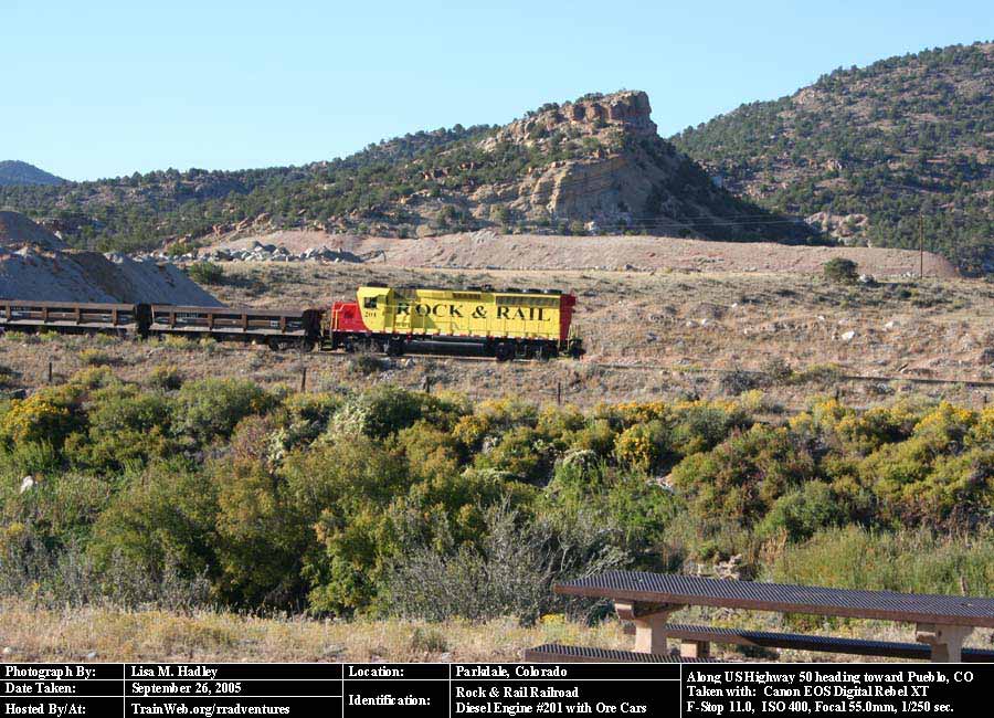 Rock & Rail Railroad - Diesel Engine #201 w/ Ore Cars