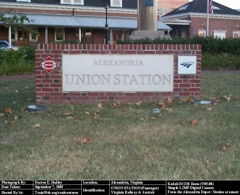 Alexandria UNION Station (Passenger Depot)