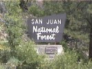 Entering San Juan National Forest