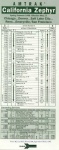 California Zephyr (Time Table)