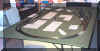 My layout board showing a mock up of the track