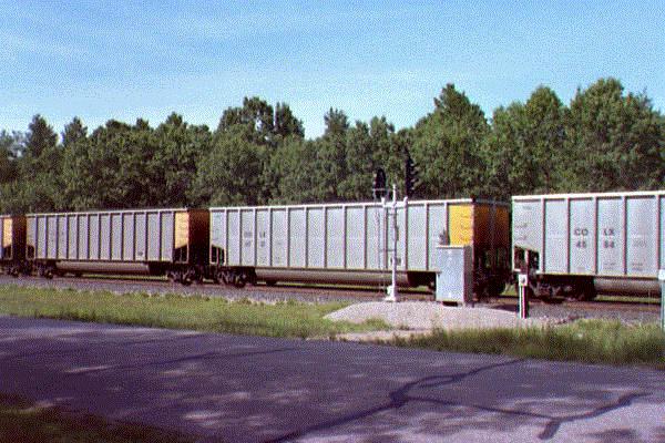 Empty coal train north of Wisconsin Dells