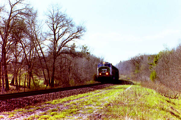 Coal train north of Wisconsin Dells