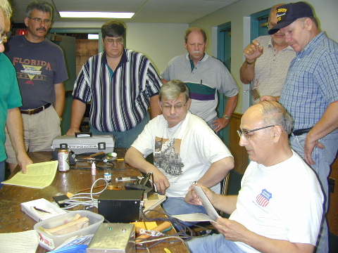 Showing how to solder