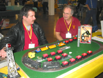 Jim and Dave watch their own layout.