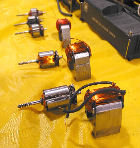 Flyer motors arranged by size