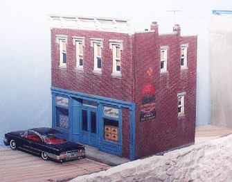 Completed kitbash building