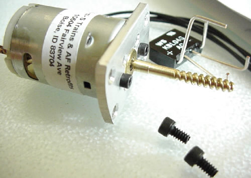 Close-up of motor shaft