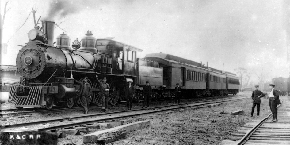 Knoxville & Carolina engine 20 and train at Sevierville