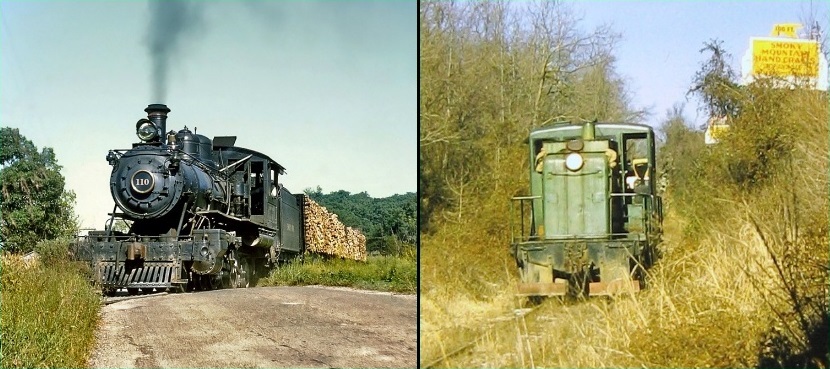 Smoky Mtn. RR locomotives 110 (left) and 440