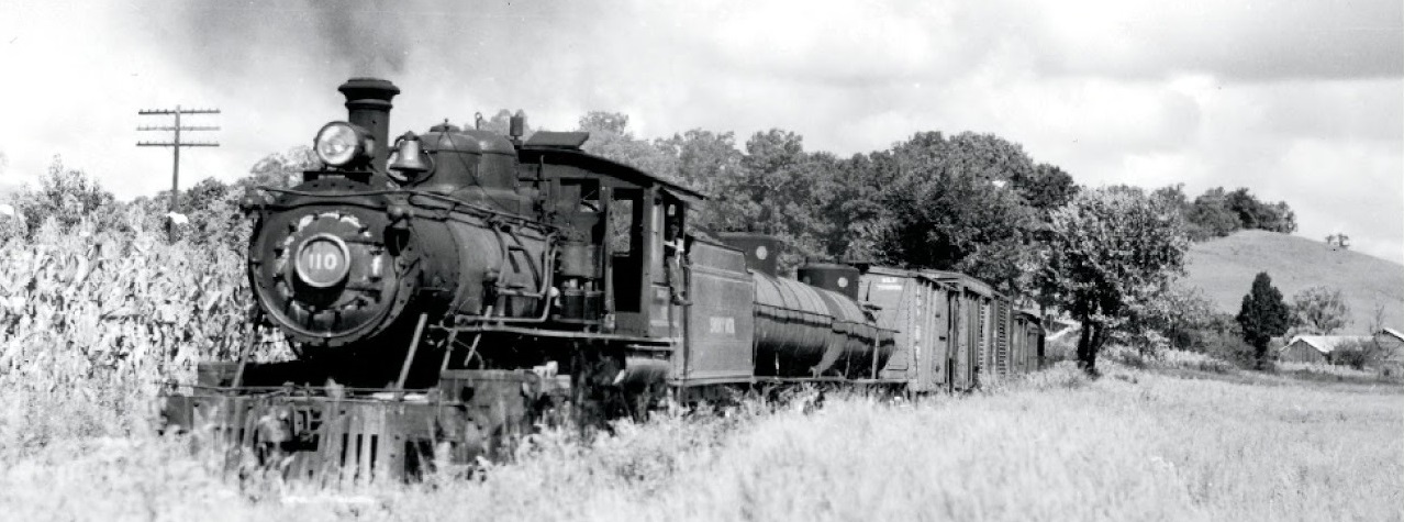 Smoky Mtn. RR train near Sevierville in 1951