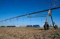 CVR westbound passes irrigation equipment