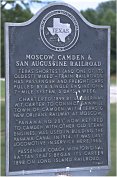 Moscow, Camden and San Augustine Historical Marker - Camden, TX