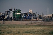 Omnitrax locomotives - Celanese Chemicals, Pampa TX