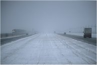 westbound in the snow near Panhandle, TX