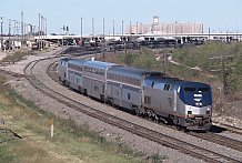 Amtrak 821 southbound at Saginaw, TX