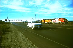 BNSF GP60M on the El Paso local, Vinton, TX -- October 2001