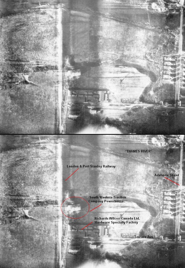 Southwestern Traction Company Powerhouse Location - 1922