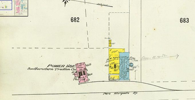 Southwestern Traction Company Powerhouse Location - 1915