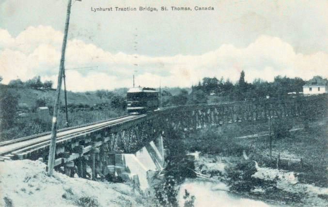 Traction Car on Lynhurst Bridge, Lynhurst, ON