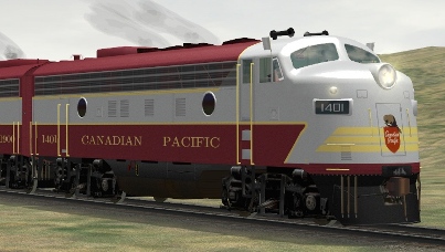 CP FP7A #1401 (3DTrains_Fskin_CPR_1401.zip shown)