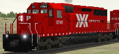 CP SD40-2 #5745 (Train-Sim.com shown)