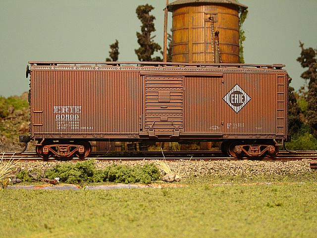 Erie 40 Ft Wood Boxcar #60599 Side View